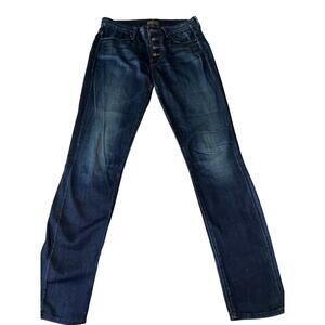 161 Mother High-Rise Button Fly Jeans Dark Wash Size 27
